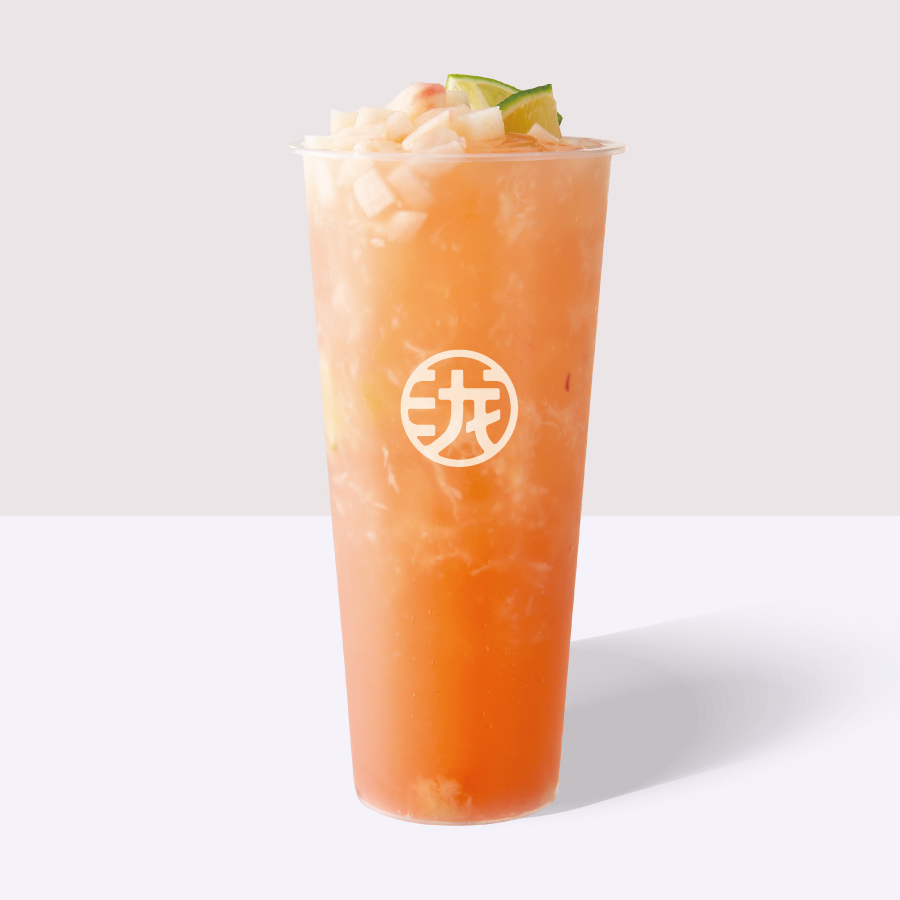 手捣桃桃冰茶